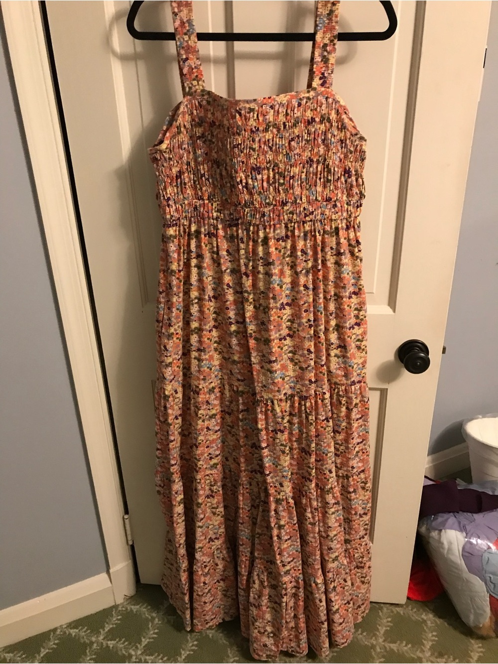 Scotch & Soda Floral Maxi Dress in Peach, Pink, Blue
